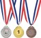 2 Inch Gold Silver Bronze Winner Award Medals, 12 Pack Olympic Style Award Medals 1St 2Nd 3Rd Prizes with Ribbon for Games Sports Competitions